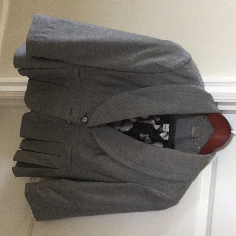 White House black market grey blazer size 8